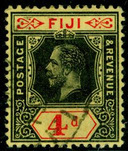 FIJI SG131c, 4d black & red/yellow, FINE USED, CDS. Cat £14.