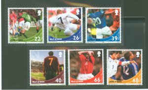 Isle of Man #954-959  Single (Complete Set) (Soccer) (Sports)