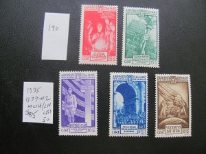 ITALY 1935 MNH/LH  (B40LH) SC B39-42+ E STAMP SET  XF $85 (190)