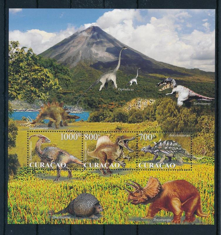 [CU038] Curacao 2011 Prehistoric Animals Dinosaurs Souvenir Sheet MNH