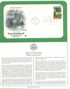 Iowa Statehood, FDC (USHFDC3088)