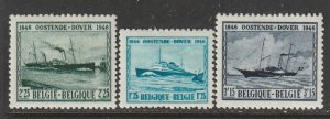 1946 Belgium - Sc 368-70 - MH F - 3 singles - Steamships