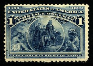 US Scott 230 columbian issue Hinged Original Gum