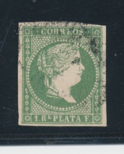 1865 SPAIN - #69 USED Effige of Queen Isabella II