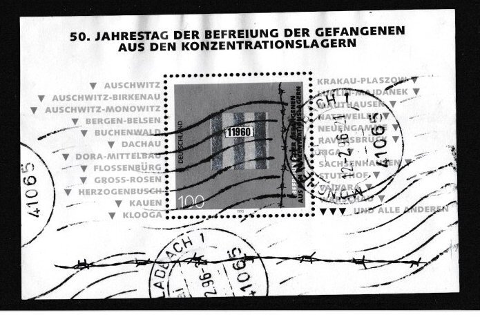 Germany # 1896, End of WWII 50th Anniv. Souvenir Sheet, Used, 1/2 Cat.