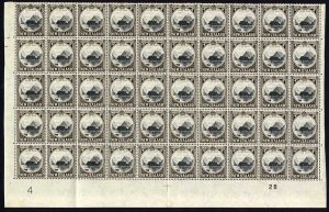 New Zealand SG583d 4d Multiple Wmk Perf 14 x 14.5 Block of 50 (47 x U/M)