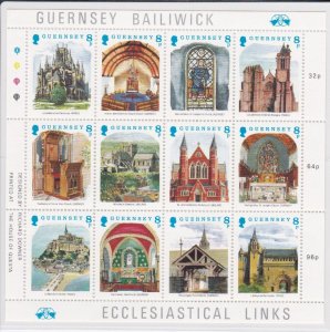 Guernsey # 400, Ecclesiastical Links, Mint NH,1/2 Cat.