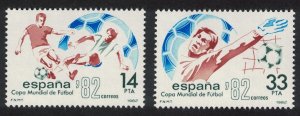 Spain World Cup Football Championship 4th issue 2v 1982 MNH SG#2683-2684