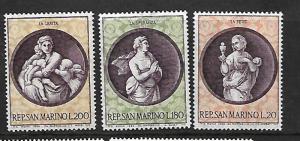 SAN MARINO 713-715 MNH C/SET FAITH BY RAPHAEL