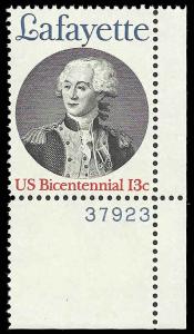 # 1716 MINT NEVER HINGED LAFAYETTE VF+