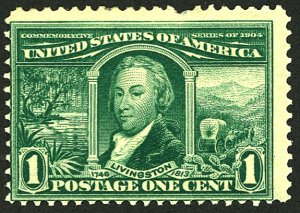 U.S. #323 MINT OG HR PERF TEAR