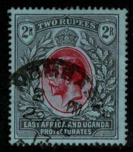 KENYA, UGANDA & TANGANYIKA SG54 1912 2r RED & BLACK/BLUE FINE USED