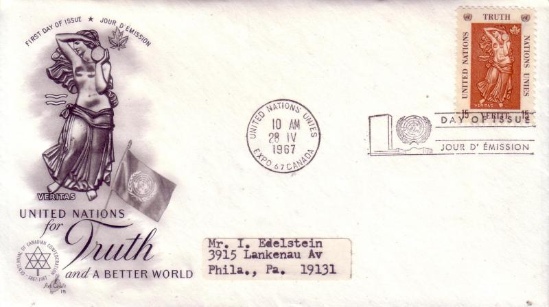 United Nations FDC Sc.# 171 Truth  L188