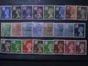 WALES & MONMOUTHSHIRE-1981-WMMH1//48  24 DIFFERENT ELIZABETH II RARE USED