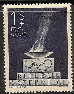 AUSTRIA B224 MINT OG 1948 OLYMPICS