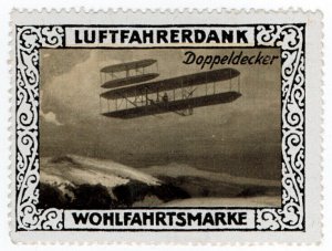 (I.B) Germany Cinderella : Pilot's Charity Stamp (Biplane)