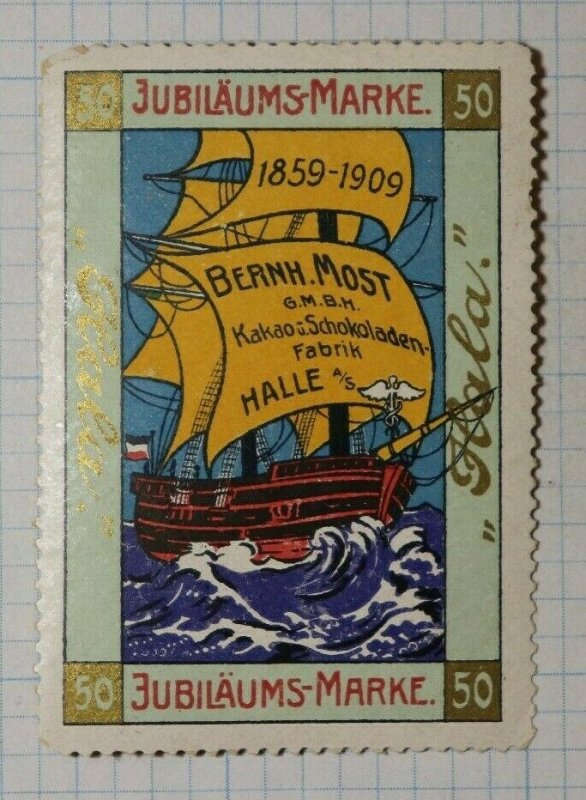 Chocolate Jubilee Expo Cocoa Factory German Brand Poster Stamp Ads