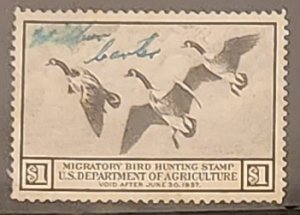 USA #RW3 duck stamp CV $100