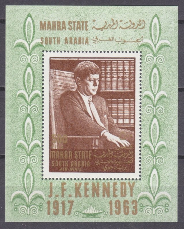 1967 Aden Mahra State 24/B1 John F. Kennedy 12,00 €