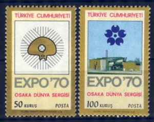 Turkey 1970 World Exhibition EXPO'70 OSAKA Mi. 2166/7 MNH