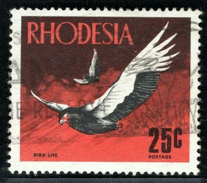 RHODESIA Stamp 25c Used BIRDS {samwells-covers} GBLUE85