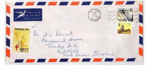 RHODESIA Causeway Cover Airmail GB Devon RAPT Stamp 1971 BP168