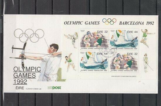 Ireland, Scott cat. 855a. Barcelona Olympics issue on a First day cover.