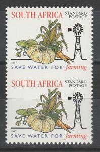 SOUTH AFRICA 1997 SAVE WATER VEGETABLES VERTICAL PAIR IMPERF BETWEEN MNH **