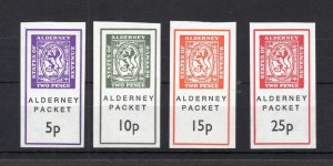 ALDERNEY PARCEL 1978 DEFINITIVES SET UNMOUNTED MINT IMPERFORATE