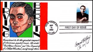 Scott 3669 37 Cents Irving Berlin Bernard Goldberg Hand Painted FDC 20 Of 60