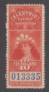 Canada Revenue FE17a Mint Electric Light Inspection Stamp