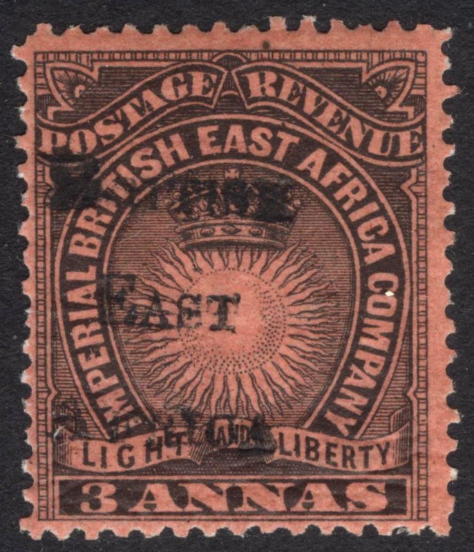 KUT-BEA 1895 3a Black o red Light&Liberty BEA SG 37 Sc 42 LMM/MLH Cat£95($127)