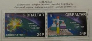 1994 Gibraltar Europe CEPT MNH** Stamp A20P23F1556-