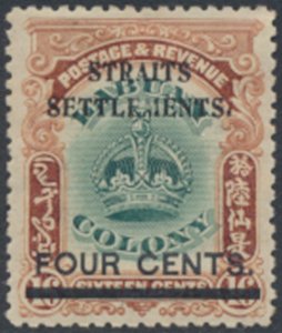 Straits Settlements   Labuan opt   SC# 138  MH  see details & scans