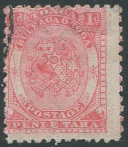 Tonga 1892 SG10 1d Coat of Arms FU