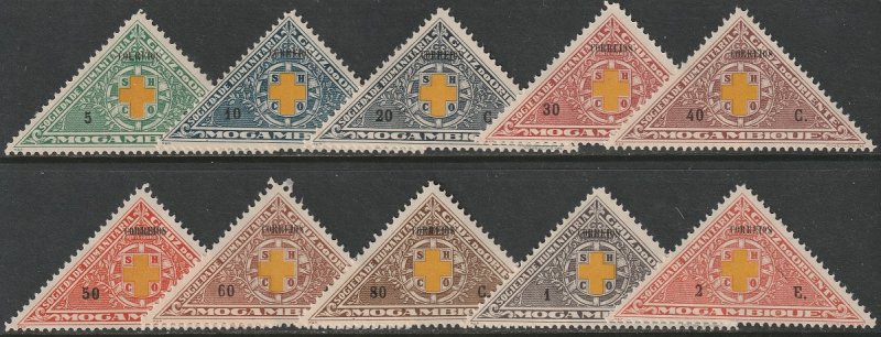 Mozambique 1928 Sc RA21-30 postal tax complete set MLH