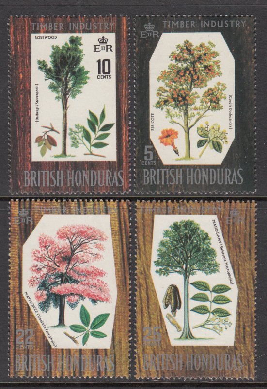 British Honduras 230-233 Trees MNH VF