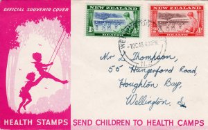 New Zealand 1948 Sc#B32/B33  HEALTH STAMPS Set (2) Official FDC