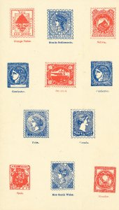 Worldwide Stamps 1868 Stamp Reprints