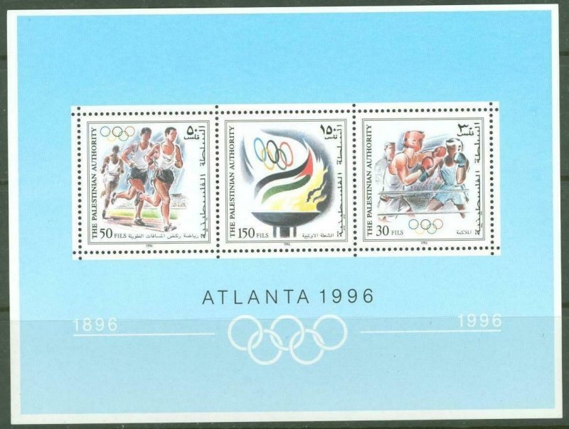 1996 Palestina 52,54-55/B5 1996 Olympic Games in Atlanta