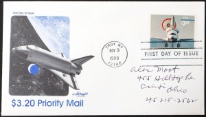 U.S. Used #3261 $3.20 Priority Mail Shuttle. ArtMaster First Day Cover. Choice!