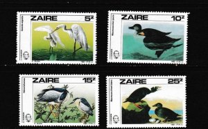 Zaire # 1195-1198, Audubon Birth Centennial - Birds, Mint NH, 1/2 Cat