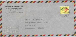 61118 -  BELGIAN CONGO Belge - POSTAL HISTORY: COVER to ITALY 1960's - FLOWERS