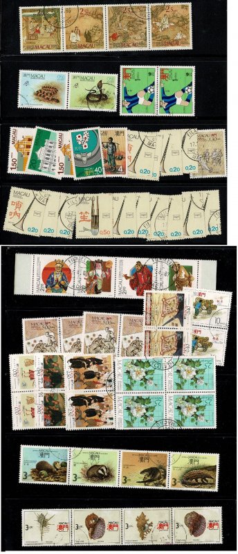 Macau stock of 1990s w strips of 4