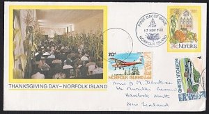 NORFOLK IS 1981 24c Thanksgiving envelope FDC later commercially used .....B3494