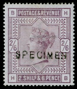 SG178s, 2s 6d lilac, LH MINT. Cat £425. SPECIMEN. HB 