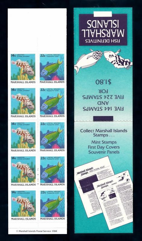 [49735] Marshall Islands 1988 Marine life Fish MNH Booklet