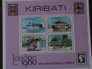 ​KIRIBATI-1980-SC#355a- LONDON'80 INTL. STAMPS SHOW--MNH S/S VF-LAST ONE