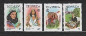 BERMUDA #397-400 1980 GINA SWANSON, MISS WORLD MINT VF NH O.G