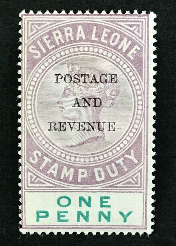 Sierra Leone #47 Postage & Revenue Overprint - MLH 